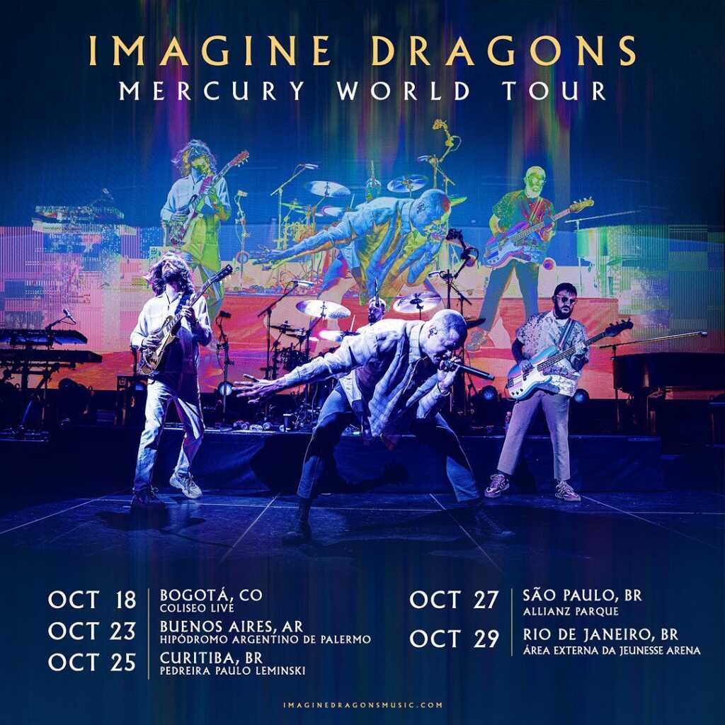 IMAGINE DRAGONS “MERCURY WORLD TOUR” ESTÁ CHEGANDO AO BRASIL