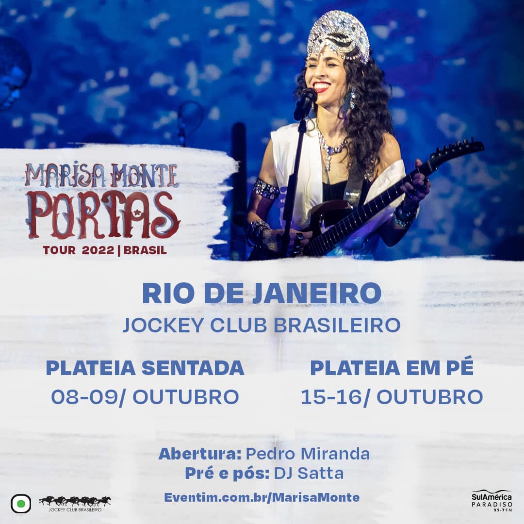 MARISA MONTE faz temporada do Show PORTAS no Jockey Club Brasileiro |  Boomerang Music